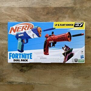 NEW Nerf 2Pk Fortnite LP & Flint-Knock Dual Pack Blasters